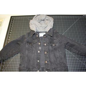 Old Navy/ Jacket with hood/(Size 3T) Black Demin with sweatshirt hoodie
